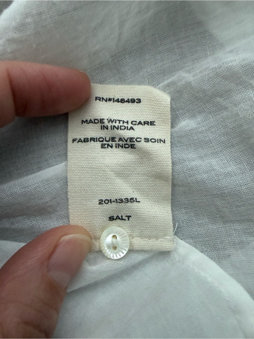 Doen Sheer Ruffle-Trim Ivory Blouse - Picture 5 of 5